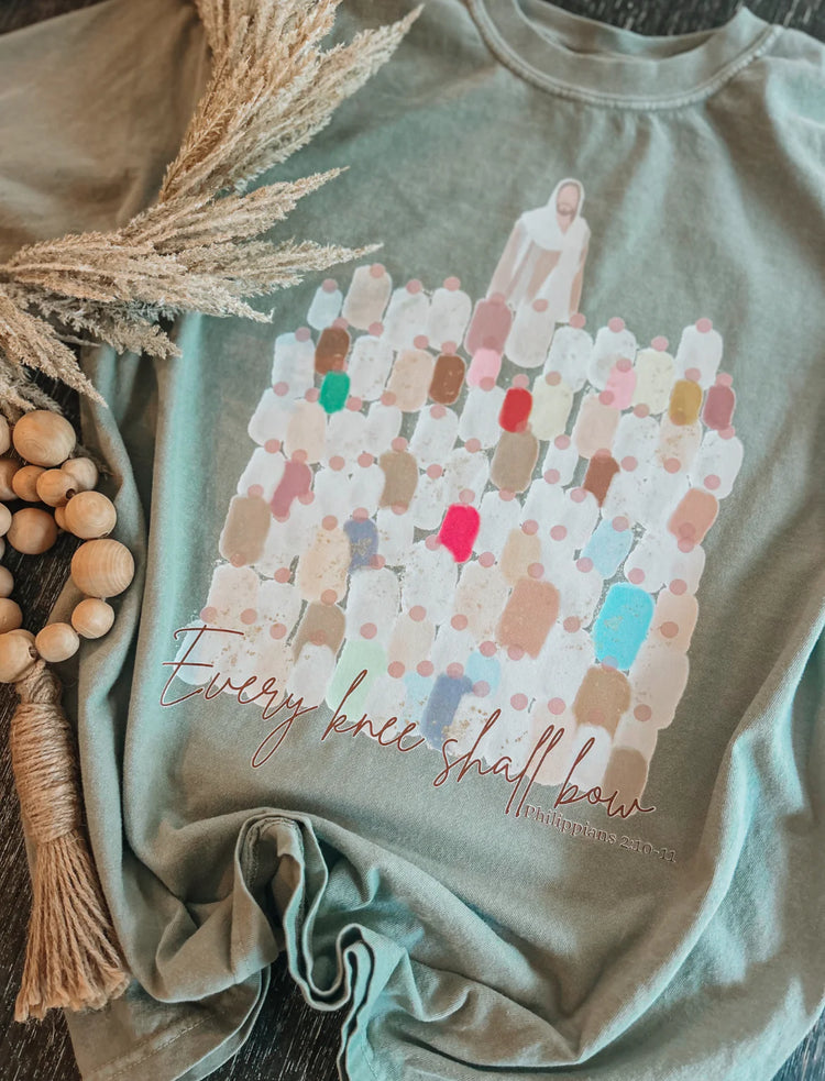 Every Knee Shall Bow Faith Comfort Colors Graphic Tee