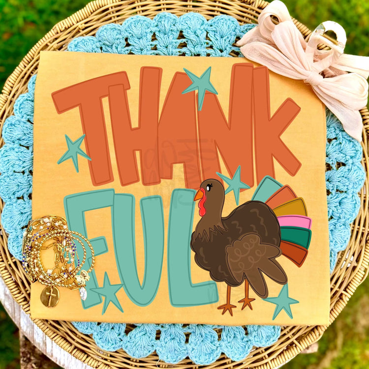 Thankful Thanksgiving Comfort Colors Graphic Tee