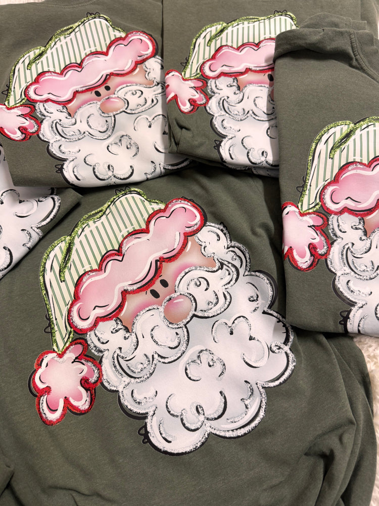 Seersucker Santa Christmas Comfort Colors Graphic Tee