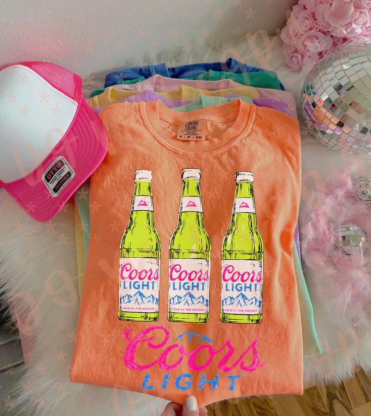 Summer Neon Coors Comfort Colors Graphic Tee