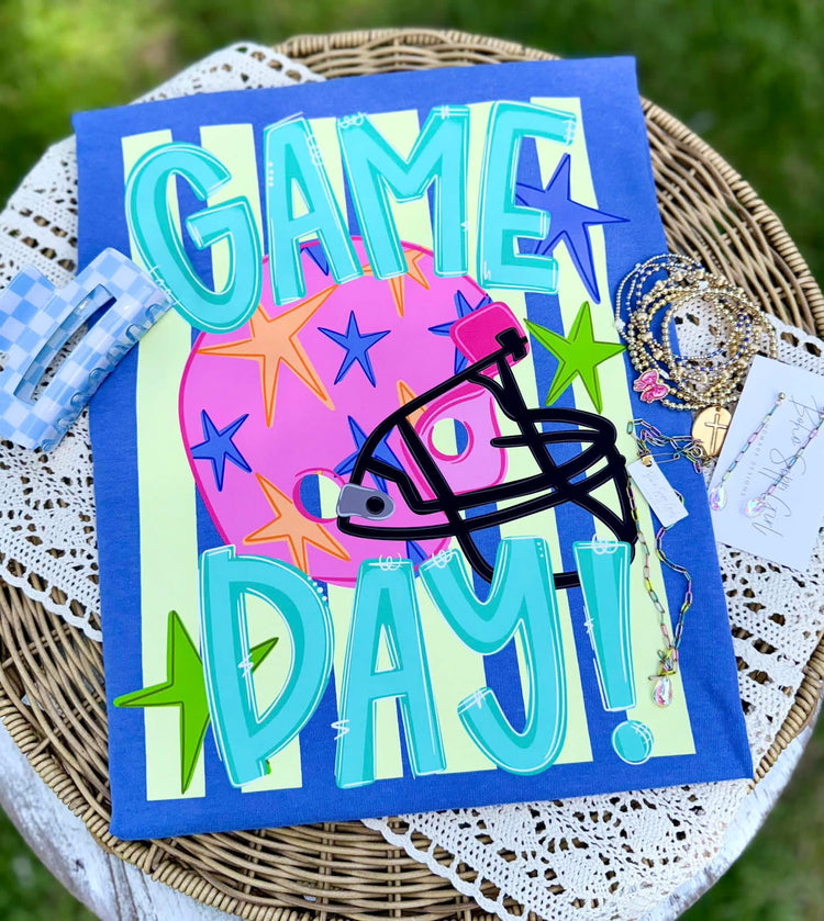 Preppy Game Day Football Comfort Colors