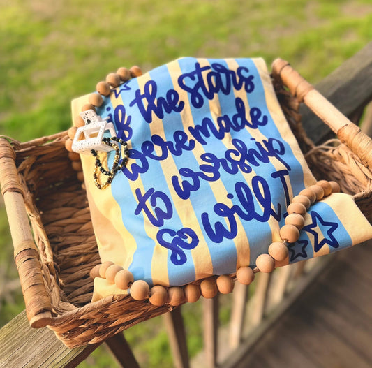 If the Stars Were Made to Worship Faith Comfort Colors Graphic Tee