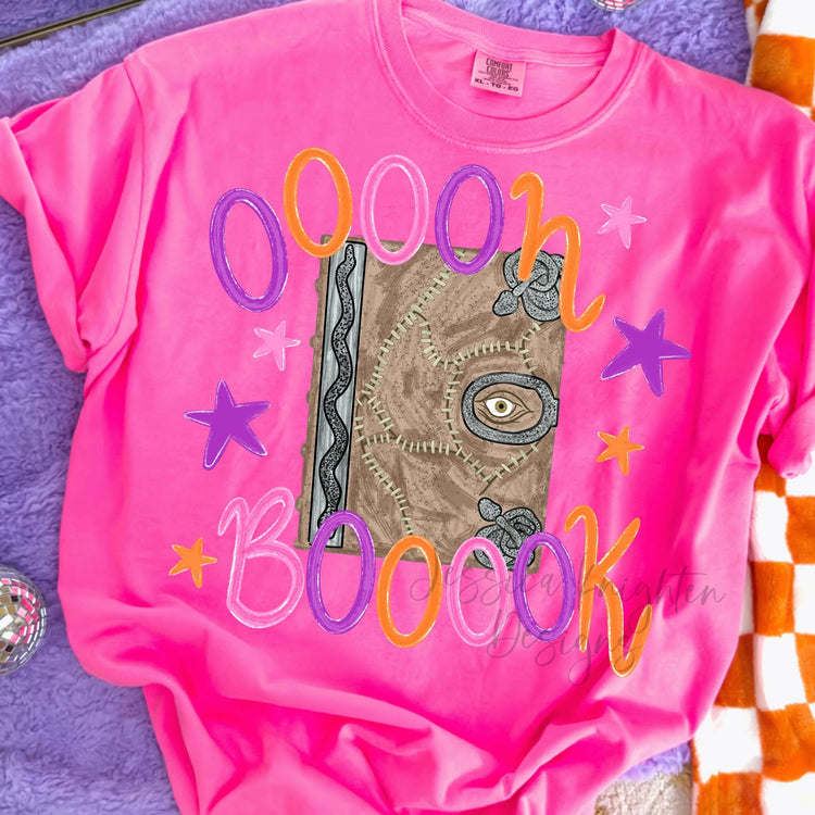 Ooooh Book Halloween Comfort Colors Graphic Tee