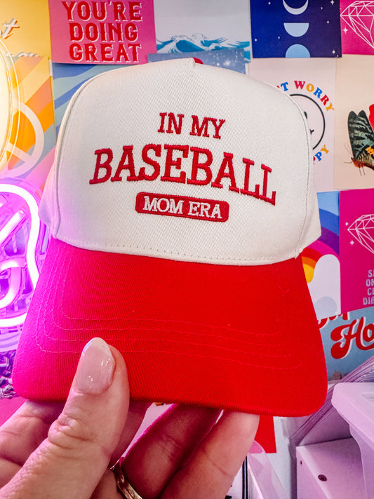 In my Baseball Era Red Embroidered Trucker Hat