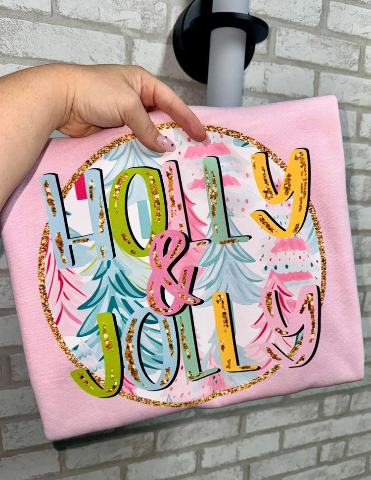 Holly Jolly Christmas Comfort Colors Graphic Tee