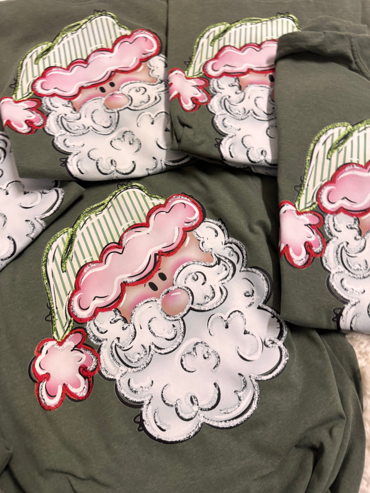 Seersucker Santa Christmas Comfort Colors Graphic Tee