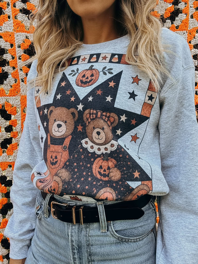 Thrifty Halloween Bears Sweatshirt