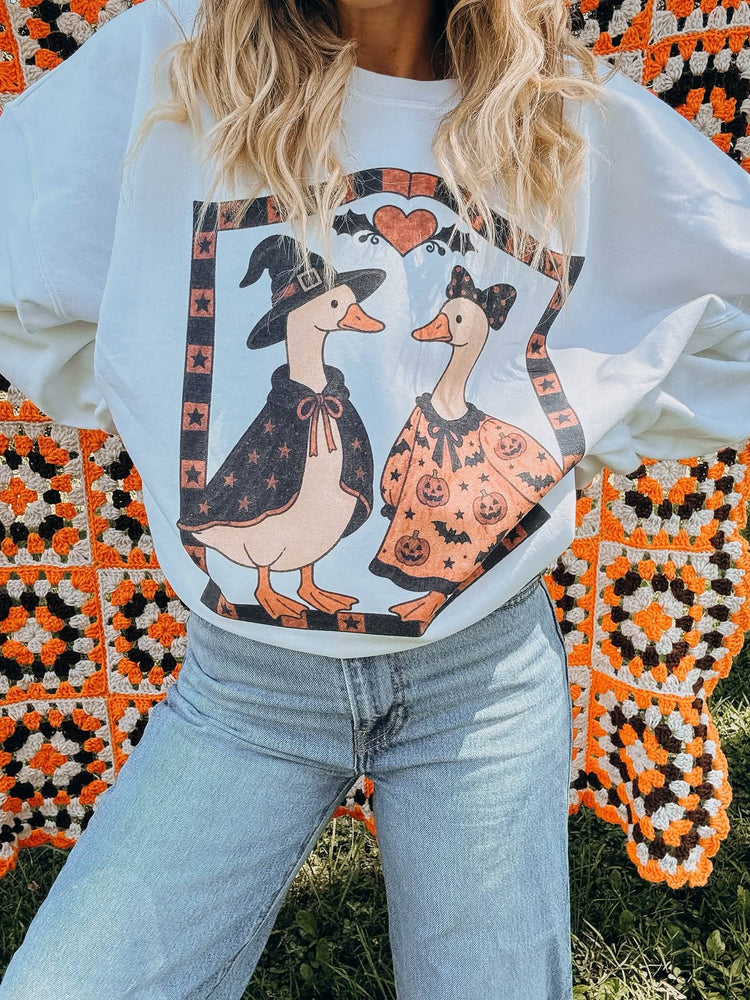 Thrifty Halloween Geese Sweatshirt