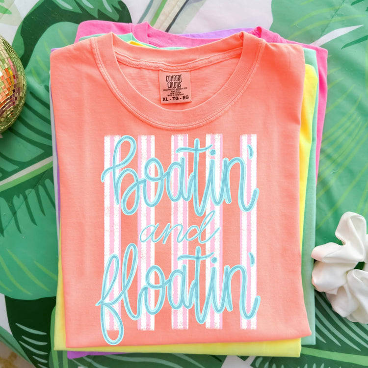 Boatin’ & Floatin’ Summer Comfort Colors Graphic Tee