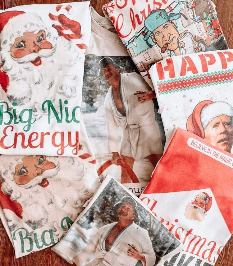 Big Nick Energy Christmas Comfort Colors Graphic Tee