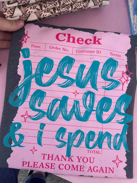 Jesus Saves Faith Comfort Colors Graphic Tee