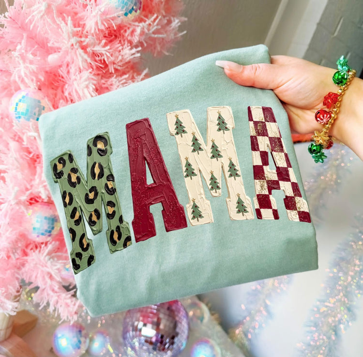 Christmas Mama Comfort Colors Graphic Tee