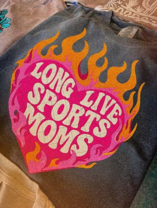 Long Live Sports Mamas Baseball Comfort Colors Graphic Tee