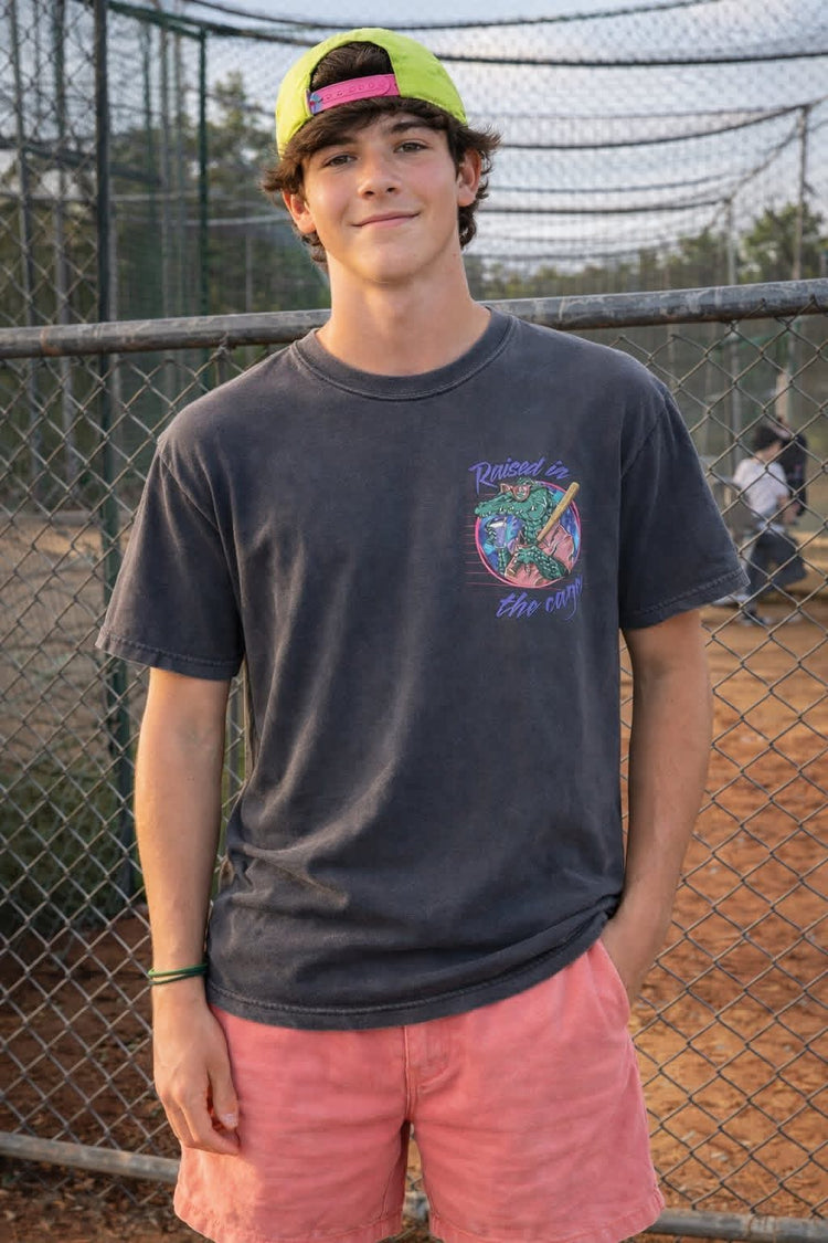 Raised in a Cage Pepper Baseball Comfort Colors Graphic Tee