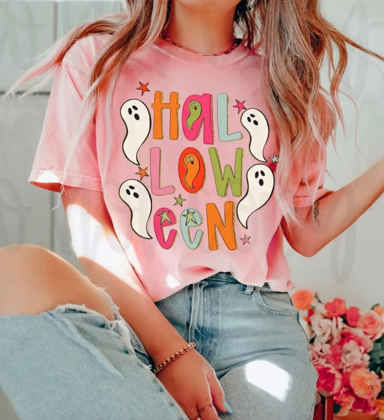 Doodle Halloween Comfort Colors Graphic Tee