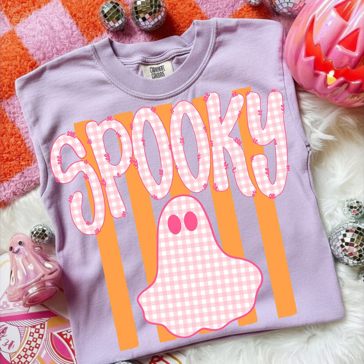Spooky Ghost Halloween Comfort Colors Graphic Tee
