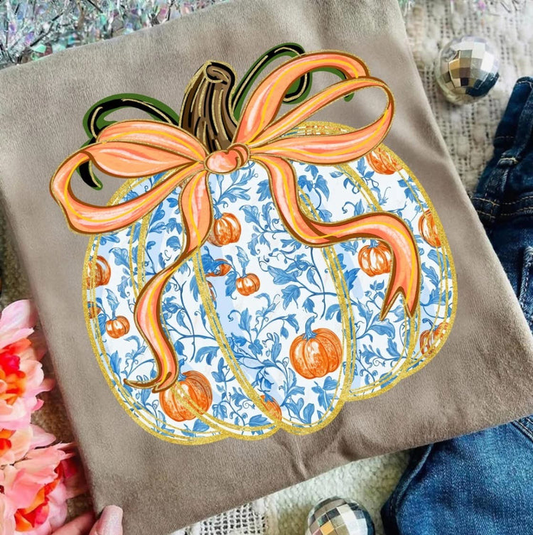 Grand Millennial Fall Pumpkin Comfort Colors Graphic Tee