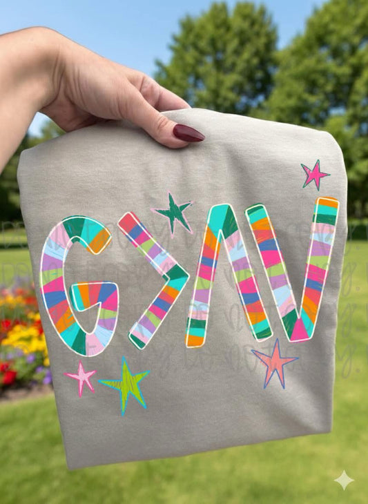 Khaki God is Greater Than the Highs & Lows Doodle Comfort Colors Graphic Tee