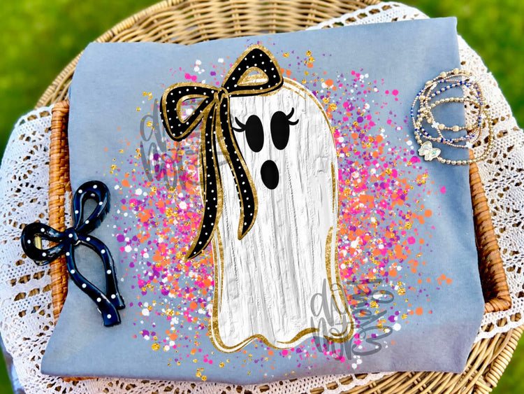 Chalky Painted Ghost Halloween Comfort Colors Graphic Tee