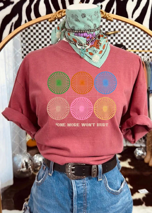 One More Won't Hurt Thrifty Trendy Graphic Tee