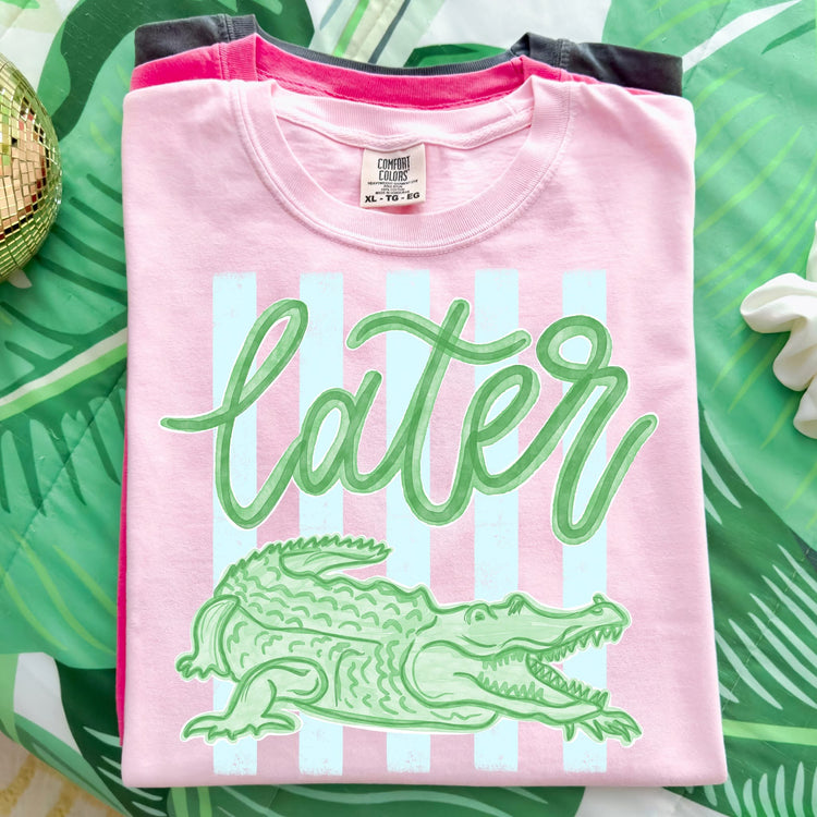 Later Alligator Summer Comfort Colors Graphic Tee