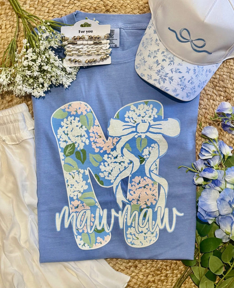 Floral Spring Mawmaw Comfort Colors Graphic Tee