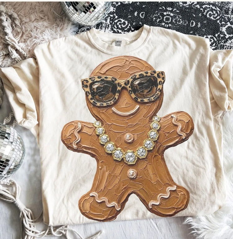 Glam Gingerbread Coquette Christmas Comfort Colors Tee