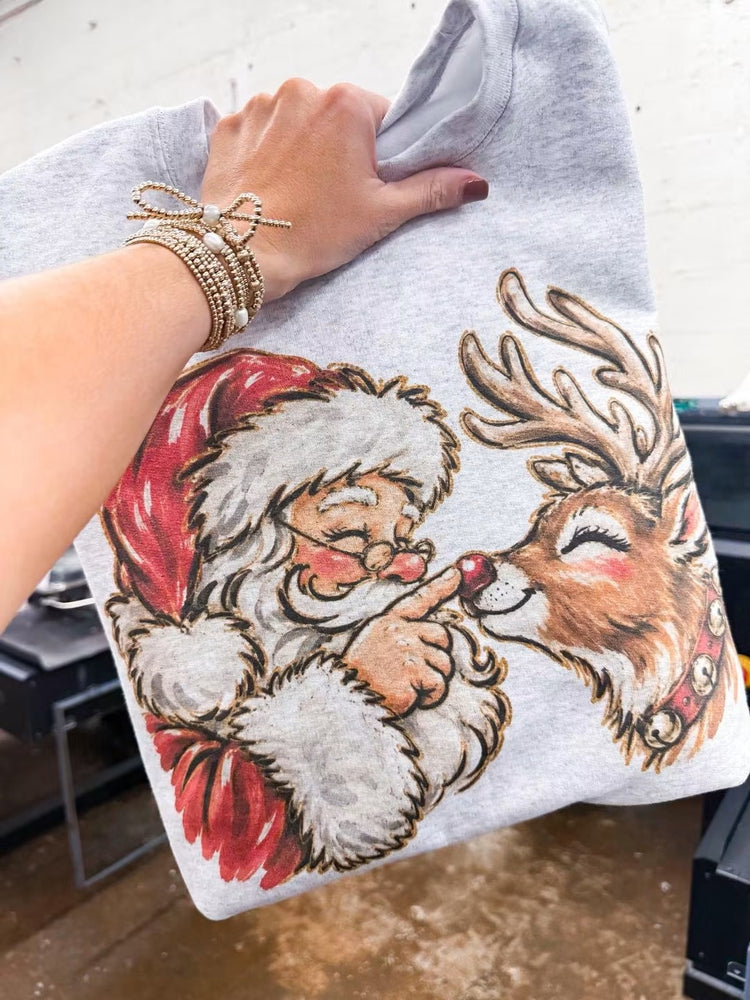 Boop Santa & Reindeer Christmas Sweatshirt