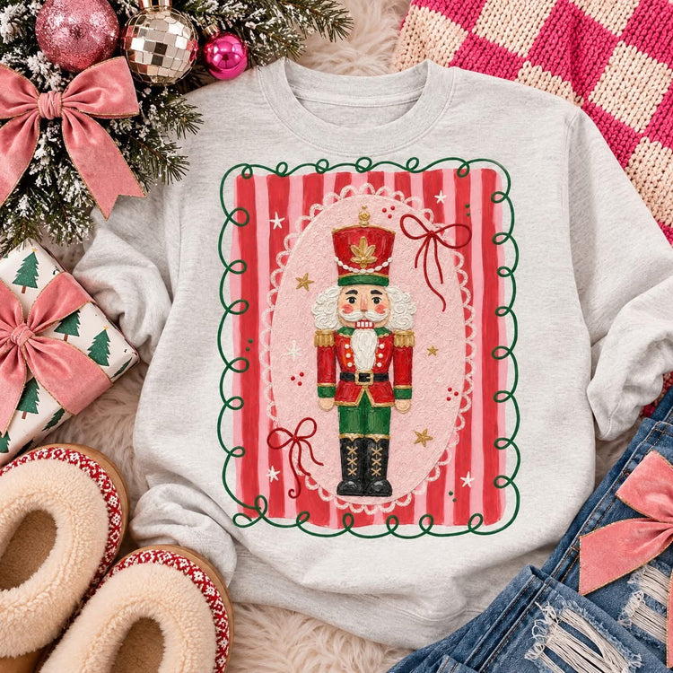 Traditional Nutcracker Framed Christmas Sweatshirt