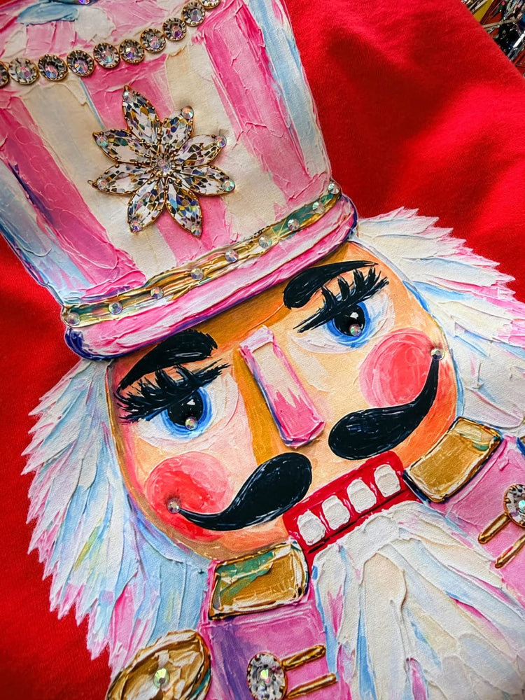 Rhinestone Preppy Nutcracker Christmas Comfort Colors Graphic Tee