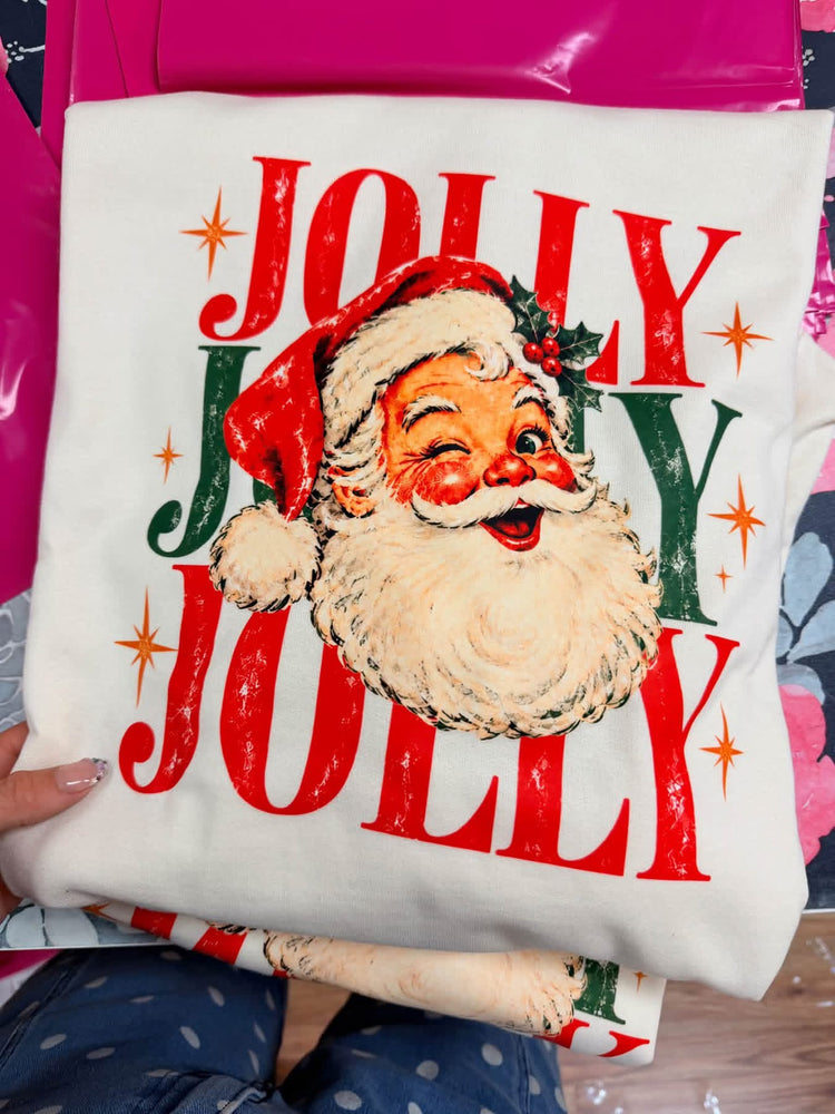 Jolly Santa Christmas Comfort Colors Graphic Tee