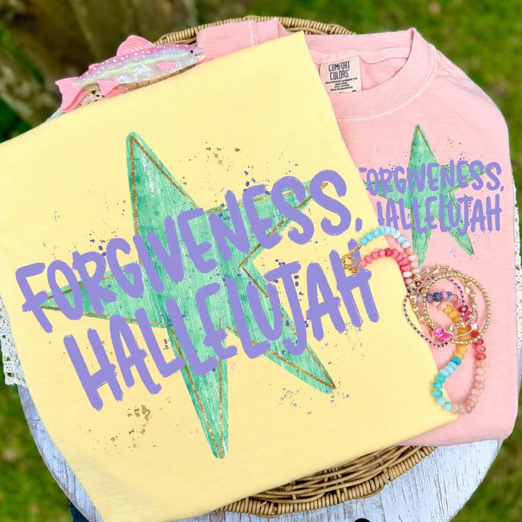 Forgiveness Hallelujah Faith Comfort Colors Graphic Tee
