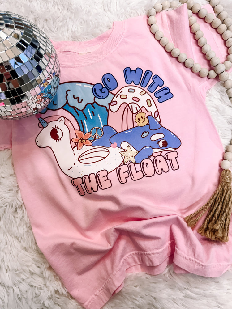 Go with the Float Kid's Summer Comfort Colors Graphic Tee