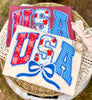 USA Coquette 4th of July Comfort Colors Graphic Tee