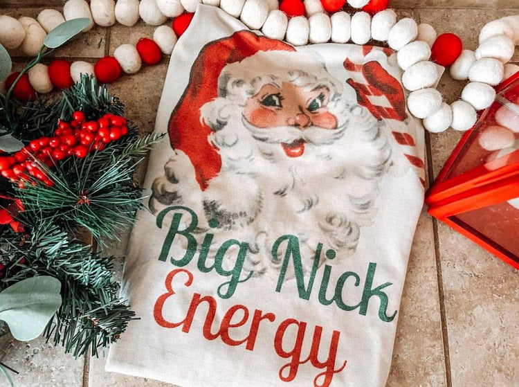 Big Nick Energy Christmas Comfort Colors Graphic Tee