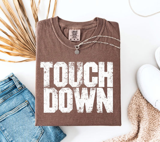 Touch Down Football Comfort Colors Graphic Tee