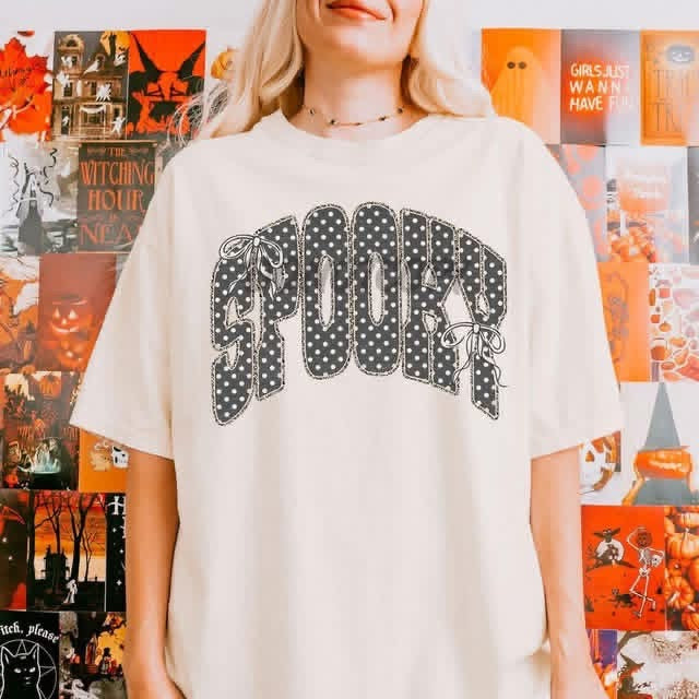Spooky Checkered Comfort Colors Graphic Tee