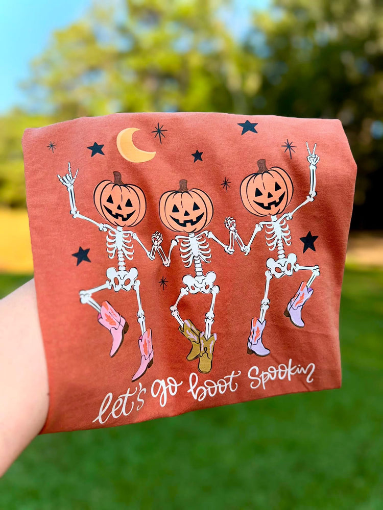 Let’s Go Boot Spookin’ Western Halloween Comfort Colors Graphic Tee