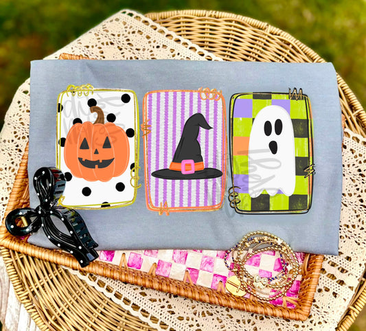 Spooky Halloween Frames Comfort Colors Graphic Tee
