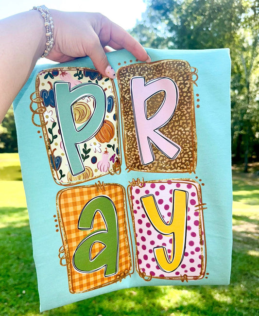Pray Fall Faith Comfort Colors Graphic Teel