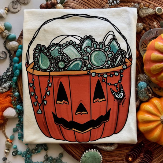 Western Halloween Bucket Comfort Colors Graphic Tee