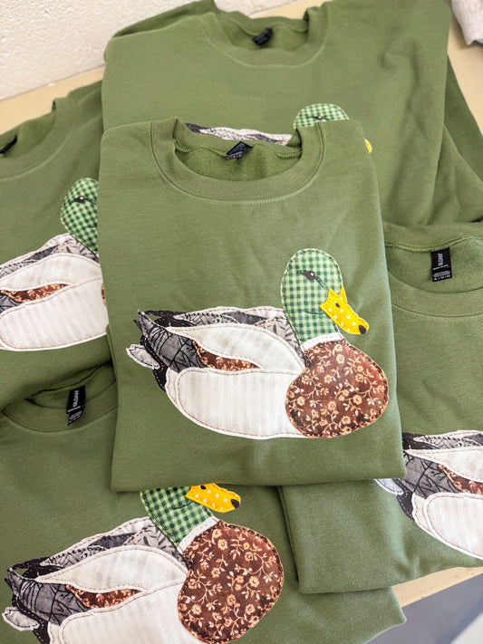 Patchwork Duck Sweatshirt (Faux Patch)