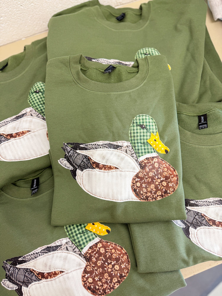 Patchwork Duck Sweatshirt (Faux Patch)