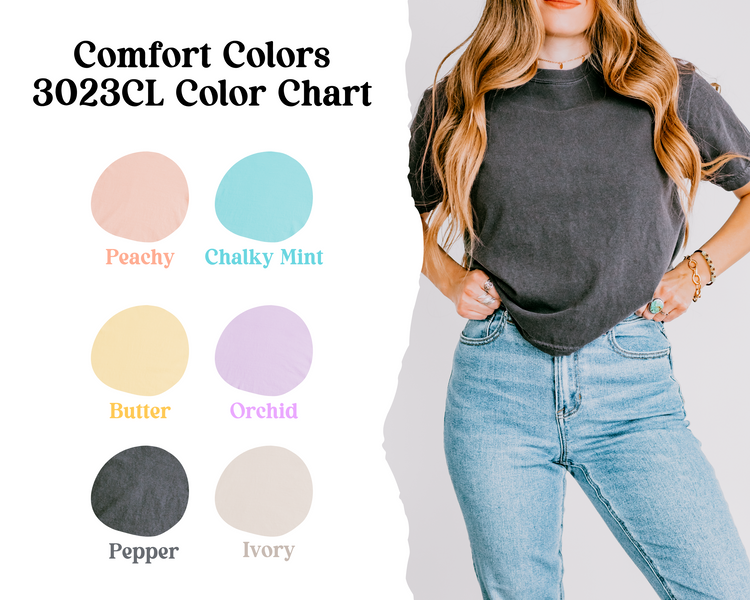 Western Peach Framed Mama Cropped Comfort Colors Graphic Tee