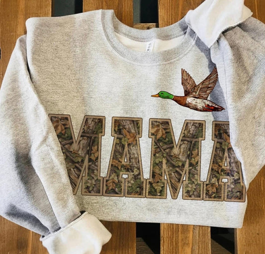 Camo Hunting Mama Trendy Sweatshirt
