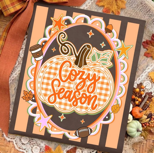 Framed Cozy Season Pumpkin Comfort Colors Graphic Tee