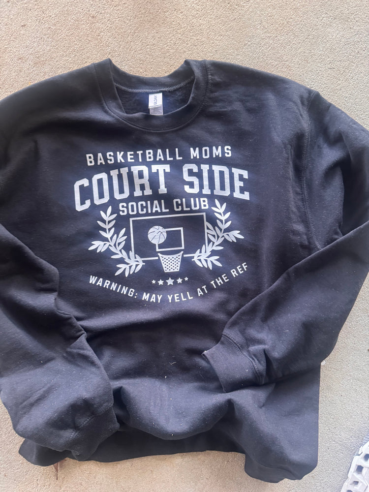 Courtside Moms Club Basketball Sweatshirt