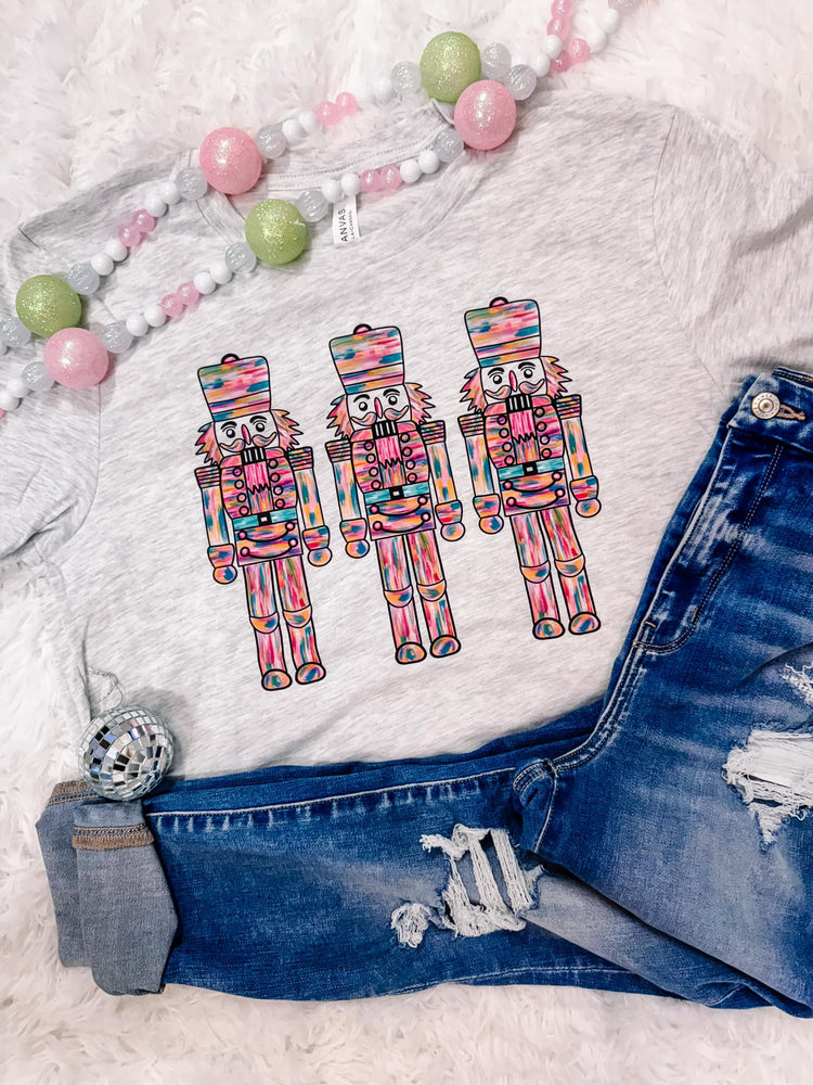 Abstract Nutcracker Christmas Graphic Tee