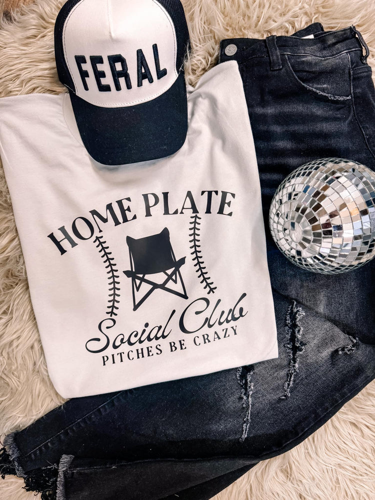 Home Plate Social Club Baseball Tee (Silver) Graphic Tee