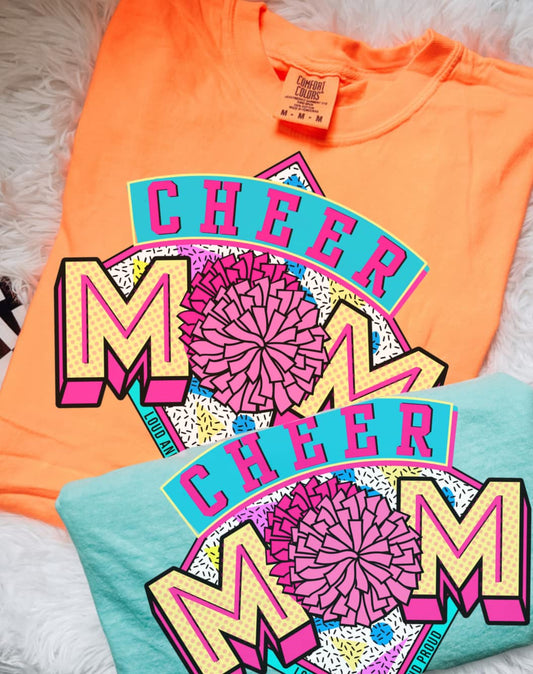 Cheer Mom Trendy Drippy Sports Collection Comfort Colors Graphic Tee